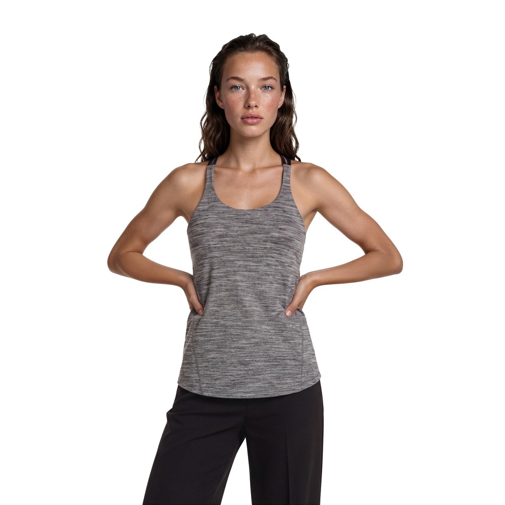 Lululemon Tank Top Women's Size 4 Gray Space Dye Strappy Racerback Shelf Bra